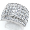 3 Ct Diamond Men's Multi-Cluster Wide Ring in White or Yellow Gold