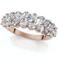 2Ct Multi Row Diamond Anniversary Ring 14k Gold Lab Grown