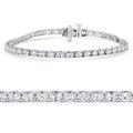 4 1/2Ct Oval Cut Diamond Tennis Bracelet 7" 14k White Gold Lab Grown Size: Medium
