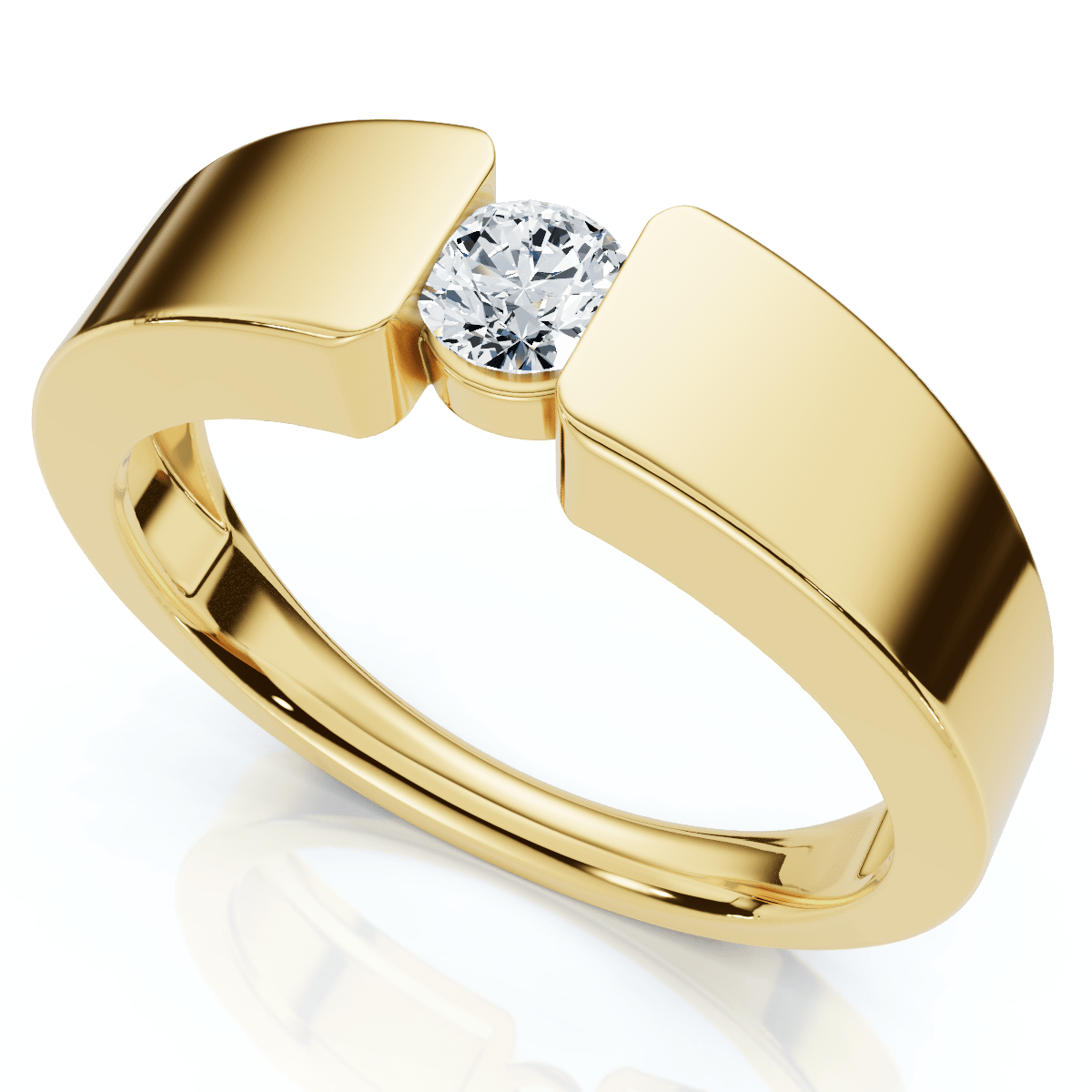 Men's 1/4Ct Diamond Solitaire Wedding/Anniversary Ring 14k Gold or Pt Lab Grown