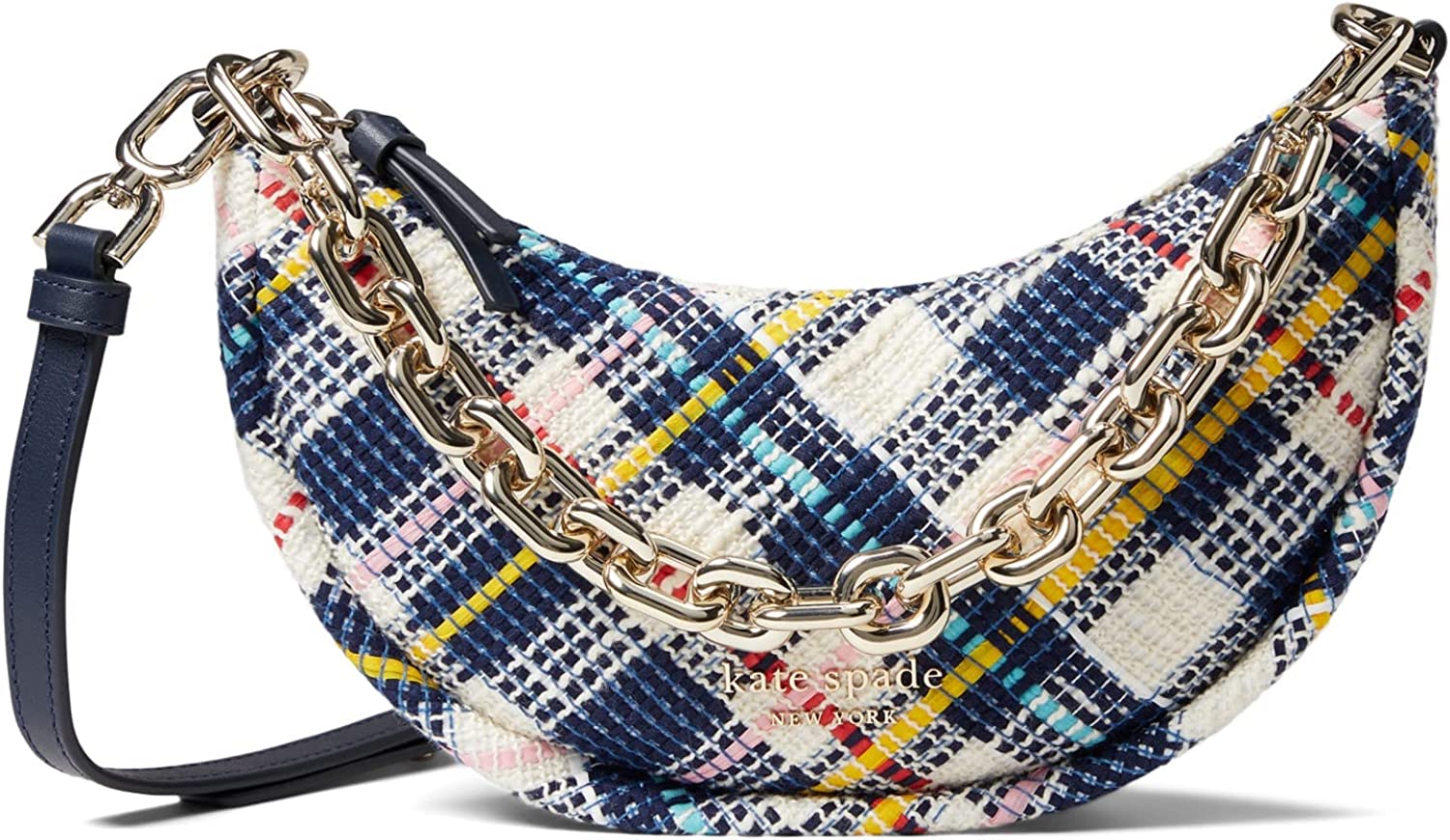 Kate Spade New York Smile Tweed Fabric Small Crossbody Parchment Multi
