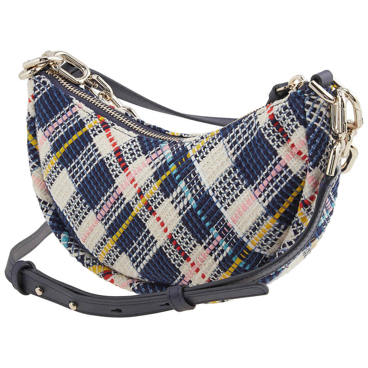 Kate Spade New York Smile Tweed Fabric Small Crossbody Parchment Multi