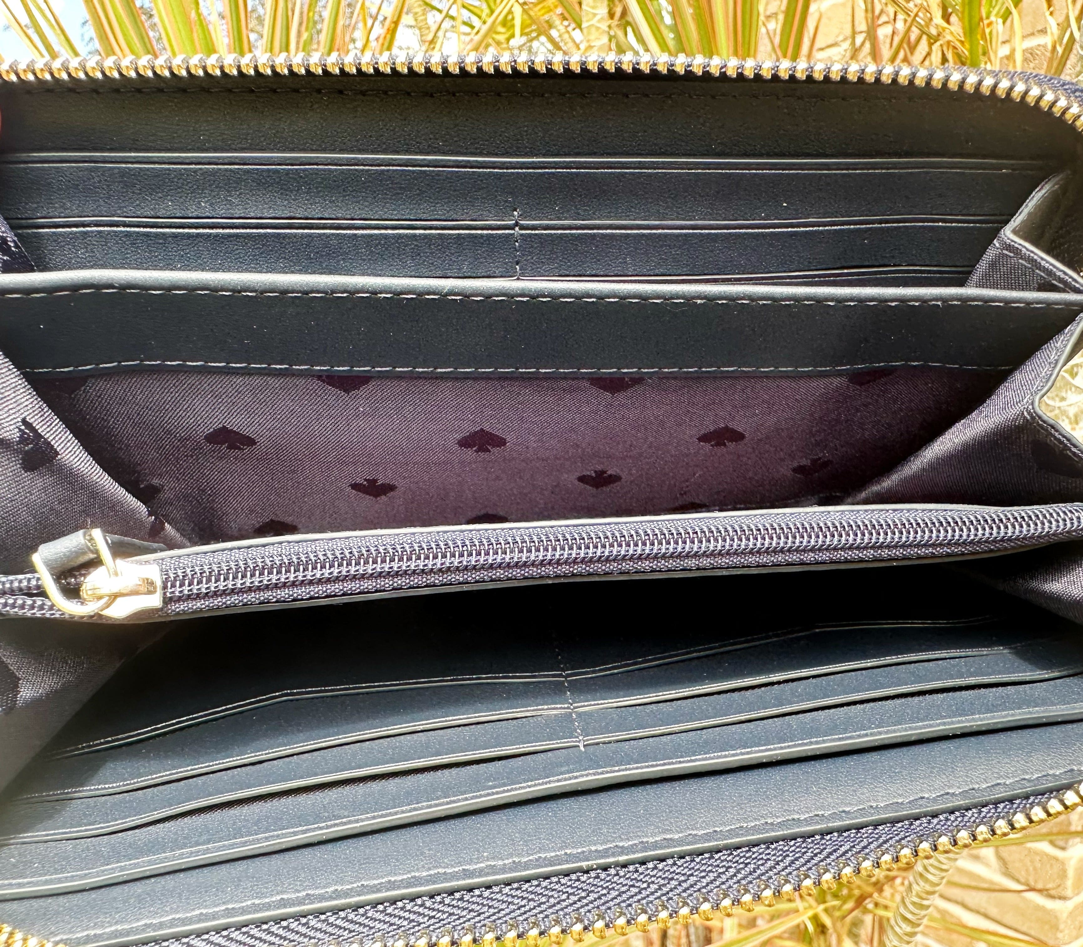 Kate Spade Staci Large Continental Wallet Orchard Degrade Print Apple Blue Multi