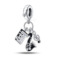 Keyboard, Saxophone & Music Note Charm