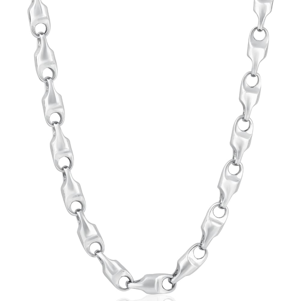 Men's Heavy Link 14k Gold (163gram) or Platinum (306gram) 8mm Link Chain Necklace 22"
