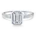1.52 Ct Emerald Cut Solitaire Diamond Engagement Ring 14k White Gold Lab Grown Size: 7
