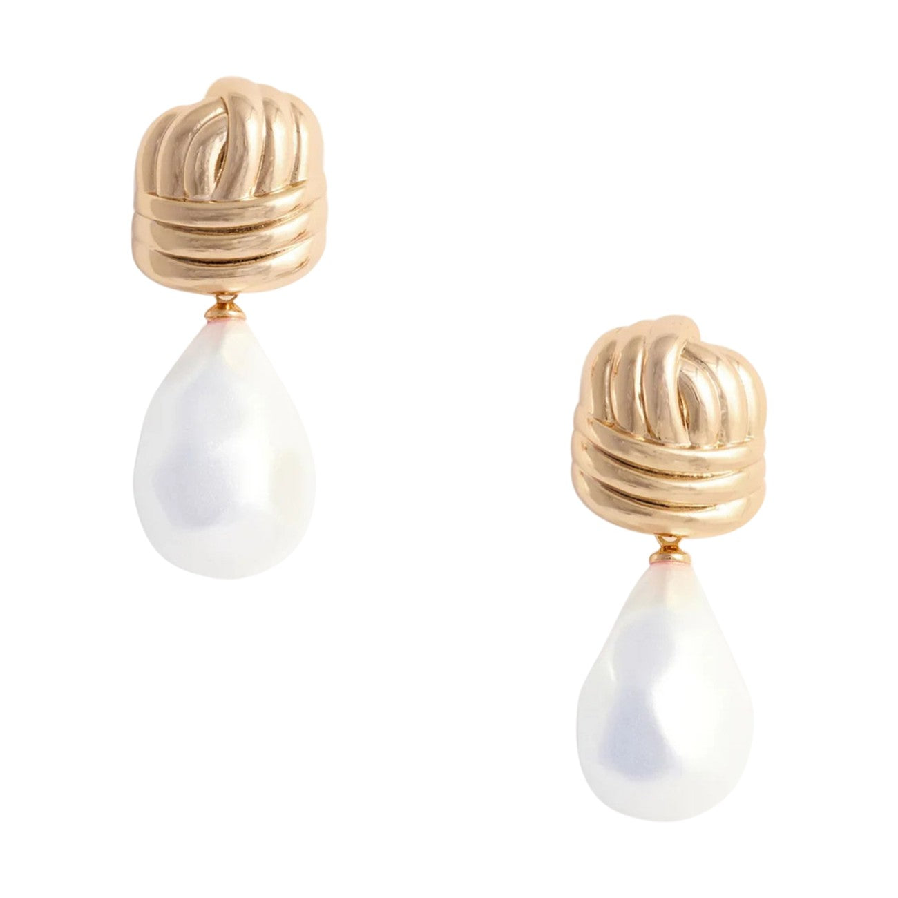 Self Portrait Women Knot Pearl Earrings