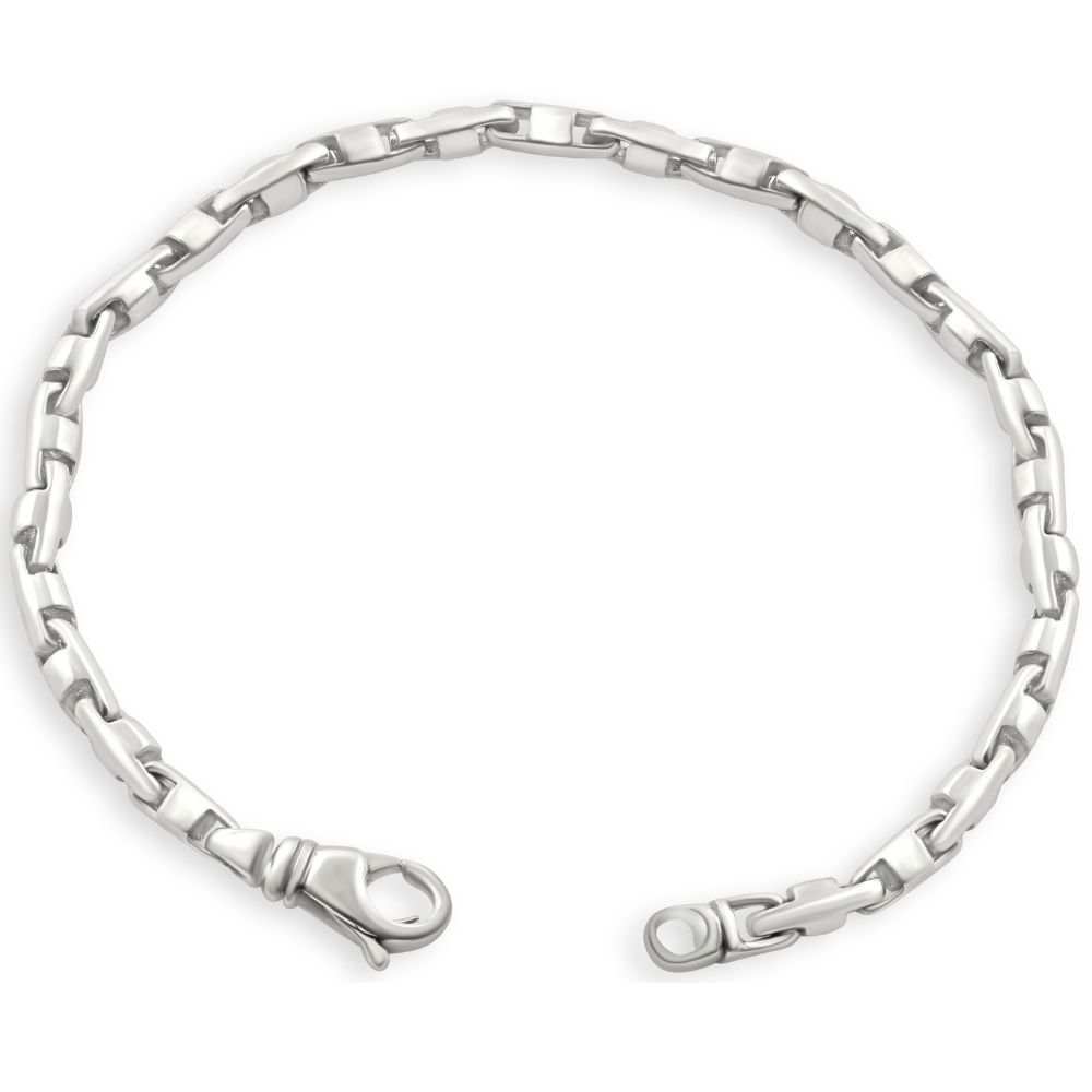 Men's 14k Gold (16gram) or Platinum (30gram) 4mm Link Bracelet 8.5"