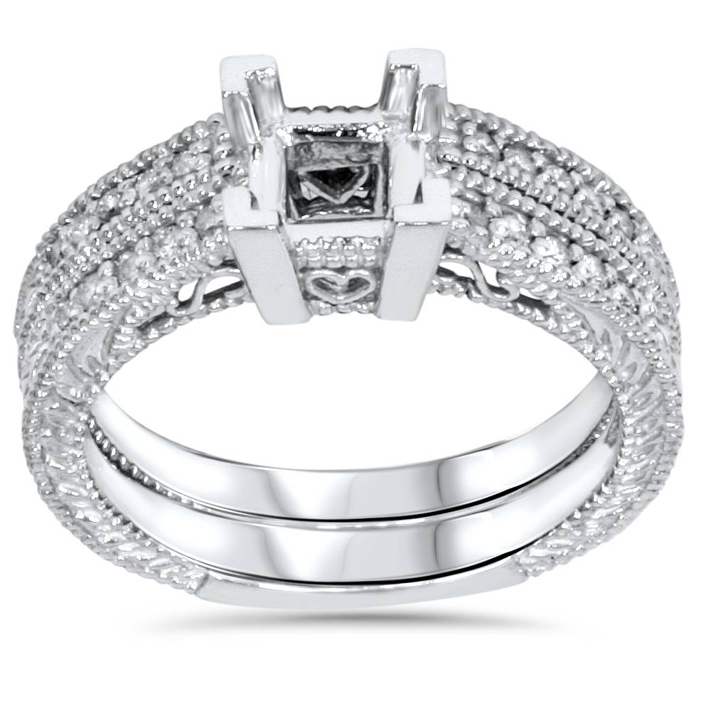 1/4ct Princess Cut Diamond Engagement Ring Setting 14K Size Selectable