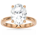 Certified 3.10Ct Oval Diamond HIdden Halo Engagement Ring 14k Gold Lab Grown