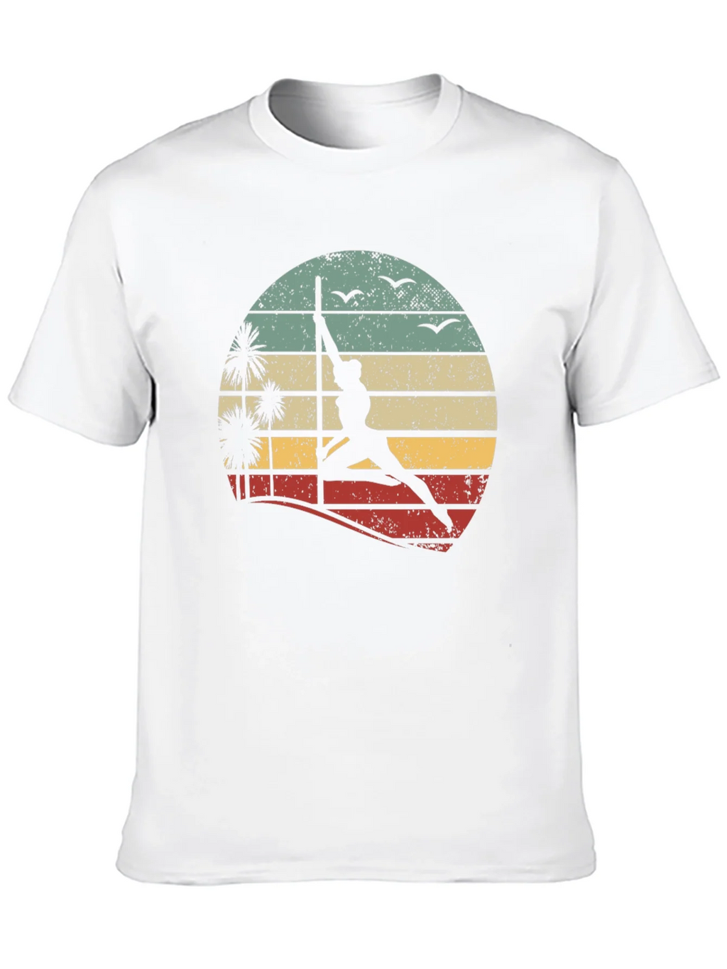 Retro Pole Dancing T-Shirt - Sunset Silhouette