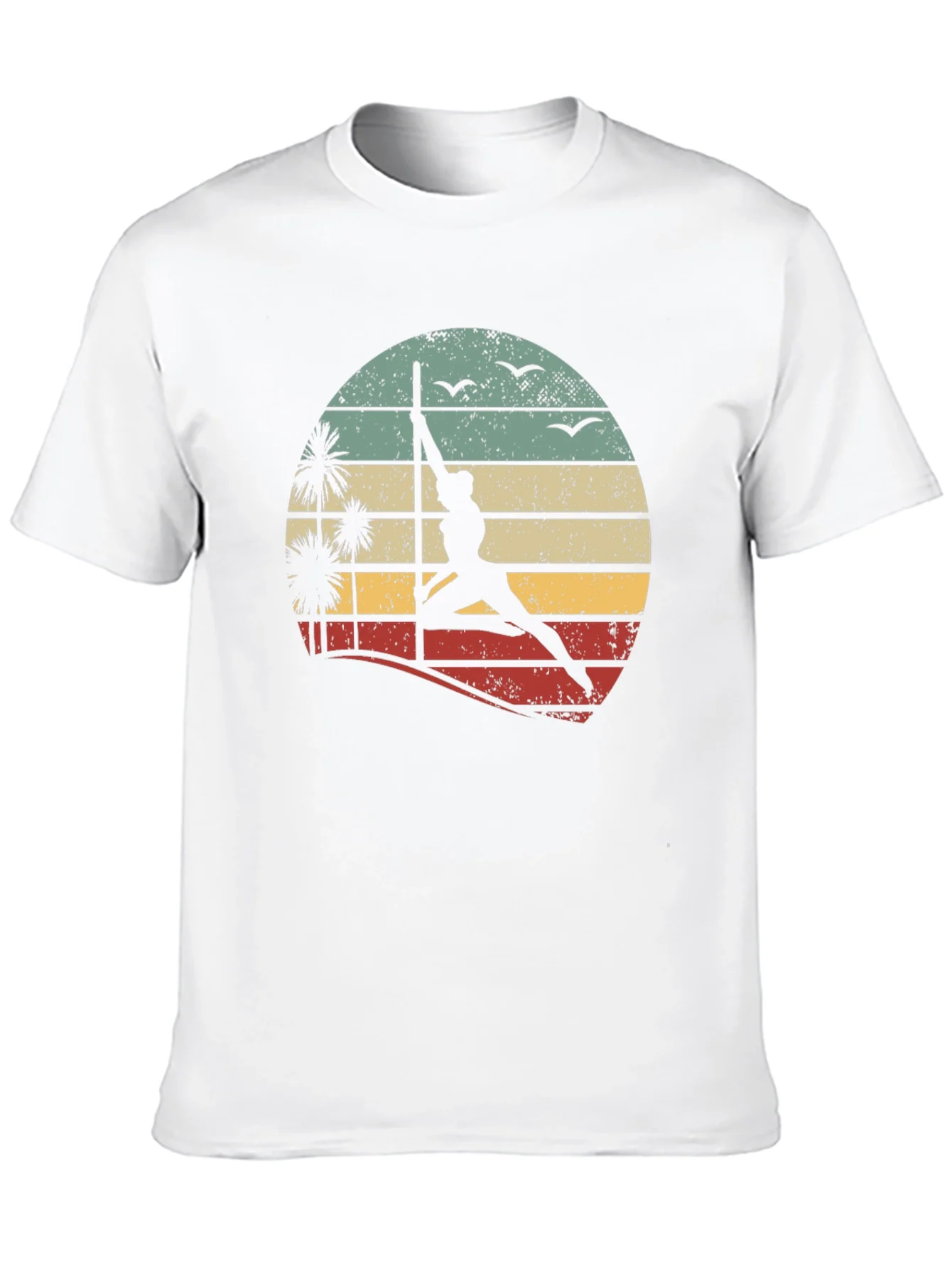 Retro Pole Dancing T-Shirt - Sunset Silhouette
