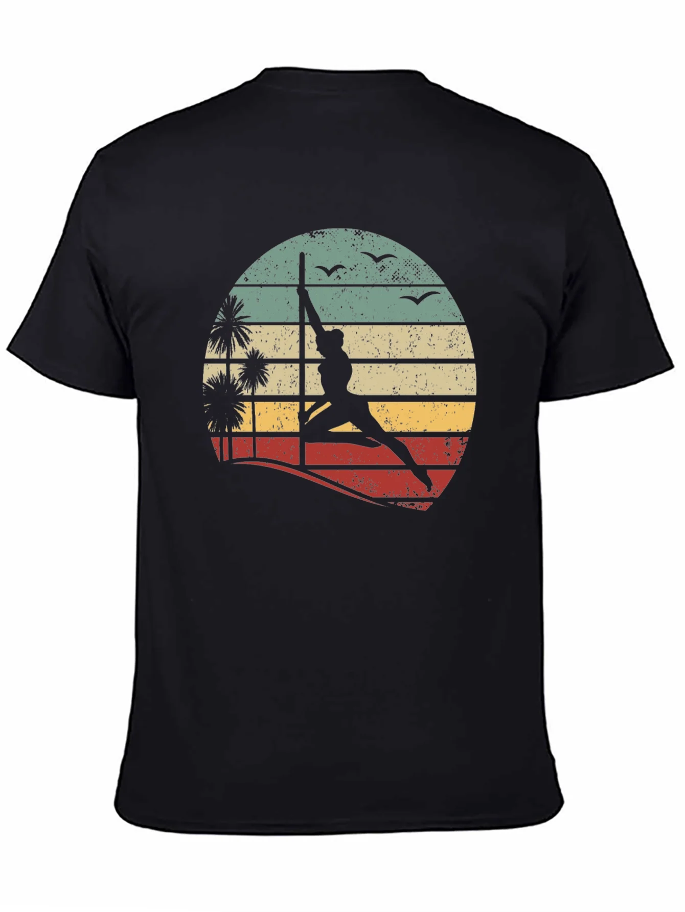 Retro Pole Dancing T-Shirt - Sunset Silhouette