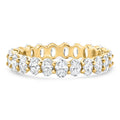 14k Yellow Gold 2.25ct Oval Lab Diamond Eternity Ring Size: 7