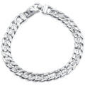 Braccio Men's 34 Gram Curb Link Solid Silver Bracelet 8.5" Size: 8.5