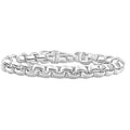 Men's Steel Single Tone Clasp 8.5mm Rounded Tight Link  8.5 " Bracelet
