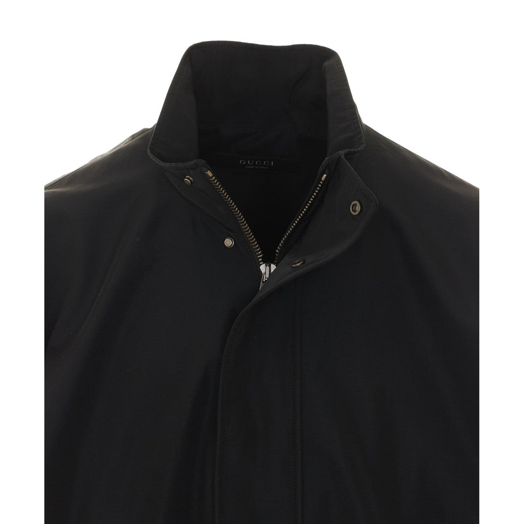 Gucci Men Lightweight Silk And Acetate Faille Zippered Jacket
