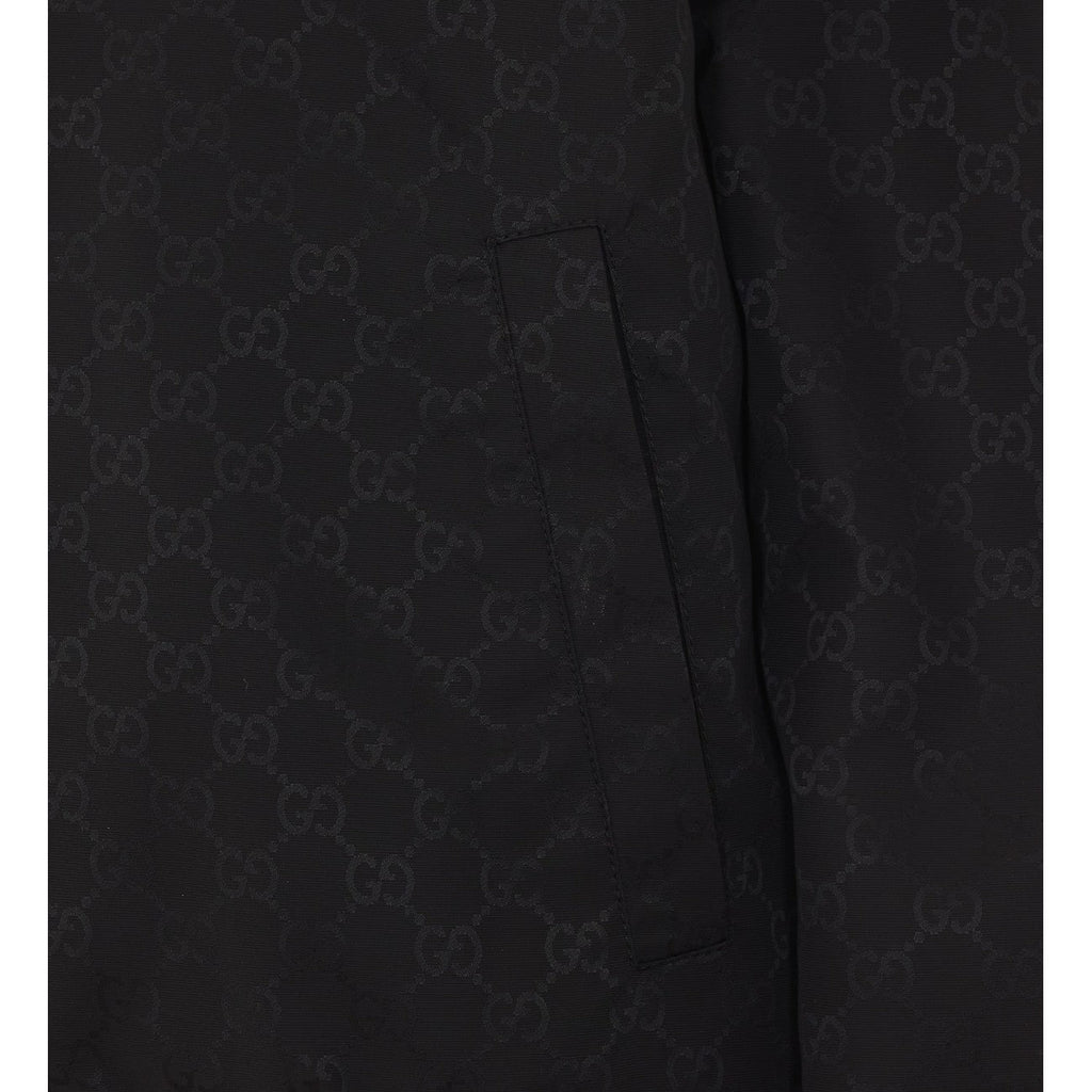 Gucci Men Lightweight Silk Faille Reversible Zipper Jacket
