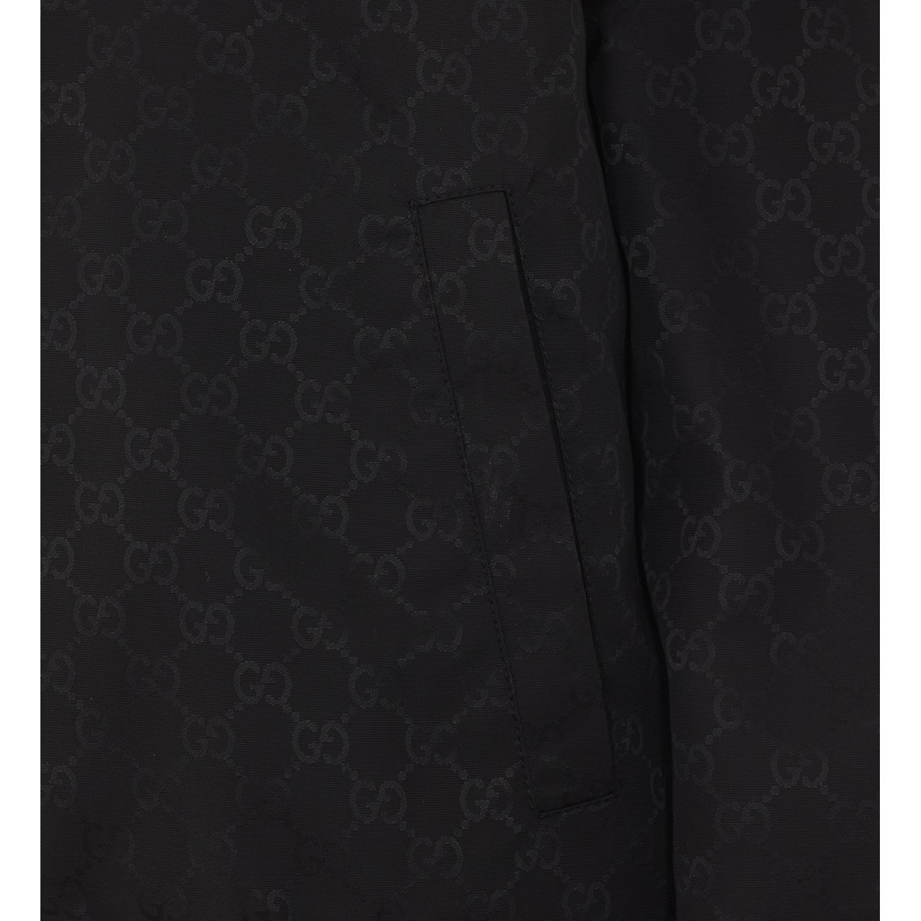 Gucci Men Lightweight Silk Faille Reversible Zipper Jacket