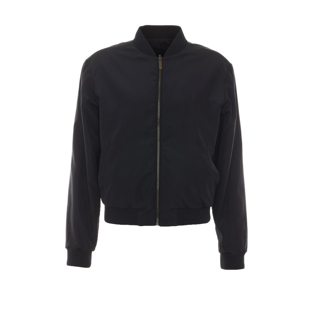 Gucci Men Lightweight Silk Faille Reversible Zipper Jacket