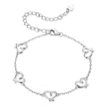 Linked Hearts Silver Bracelet
