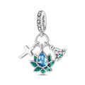 Lotus, Cross & Yoga Dangle Charm