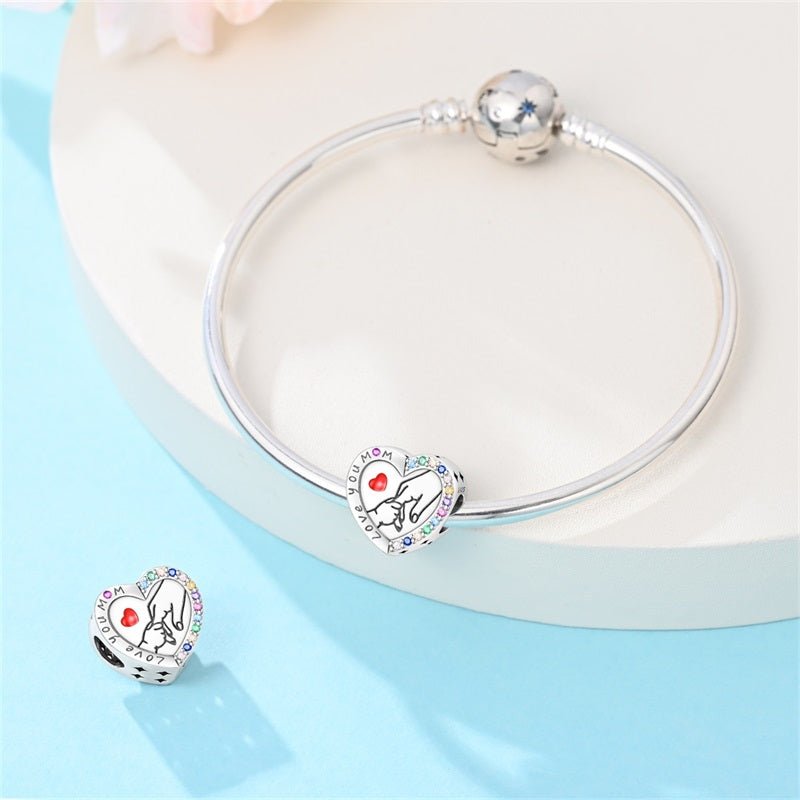 Love You Mom Heart Charm