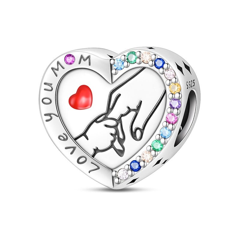 Love You Mom Heart Charm