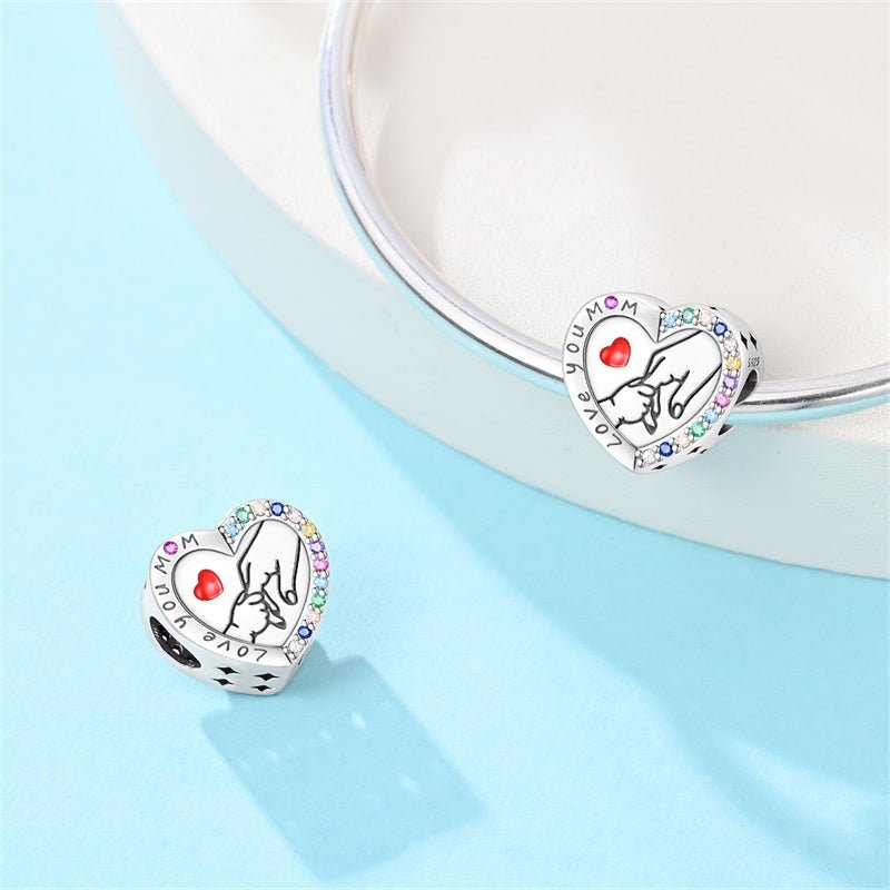 Love You Mom Heart Charm