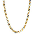 Men's Curb 14k Gold (48gram) or Platinum (90gram) 7.5mm Link Chain Necklace 20"