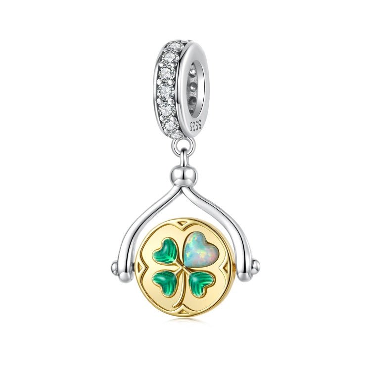 Lucky Clover Coin Dangle Charm