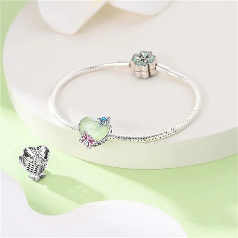 Luminous Butterfly Heart Glow Charm