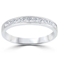 3/8ct Princess Cut Diamond Wedding Anniversary Ring 14K White Gold Size Selectable
