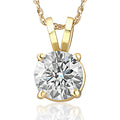 .75ct Round Cut Diamond Solitaire Pendant Necklace in 14k White or Yellow Gold