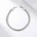 Jean 8mm Anklet Silver Plated 10" Length