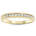 1/4ct 14K Yellow Gold Diamond Wedding Guard Stack Ring Size Selectable