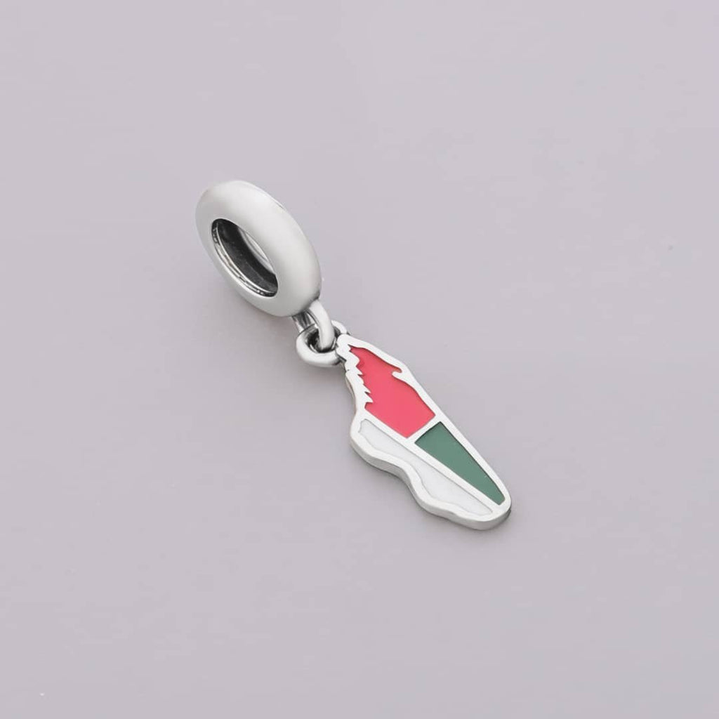 Madagascar Map Flag Dangle Charm