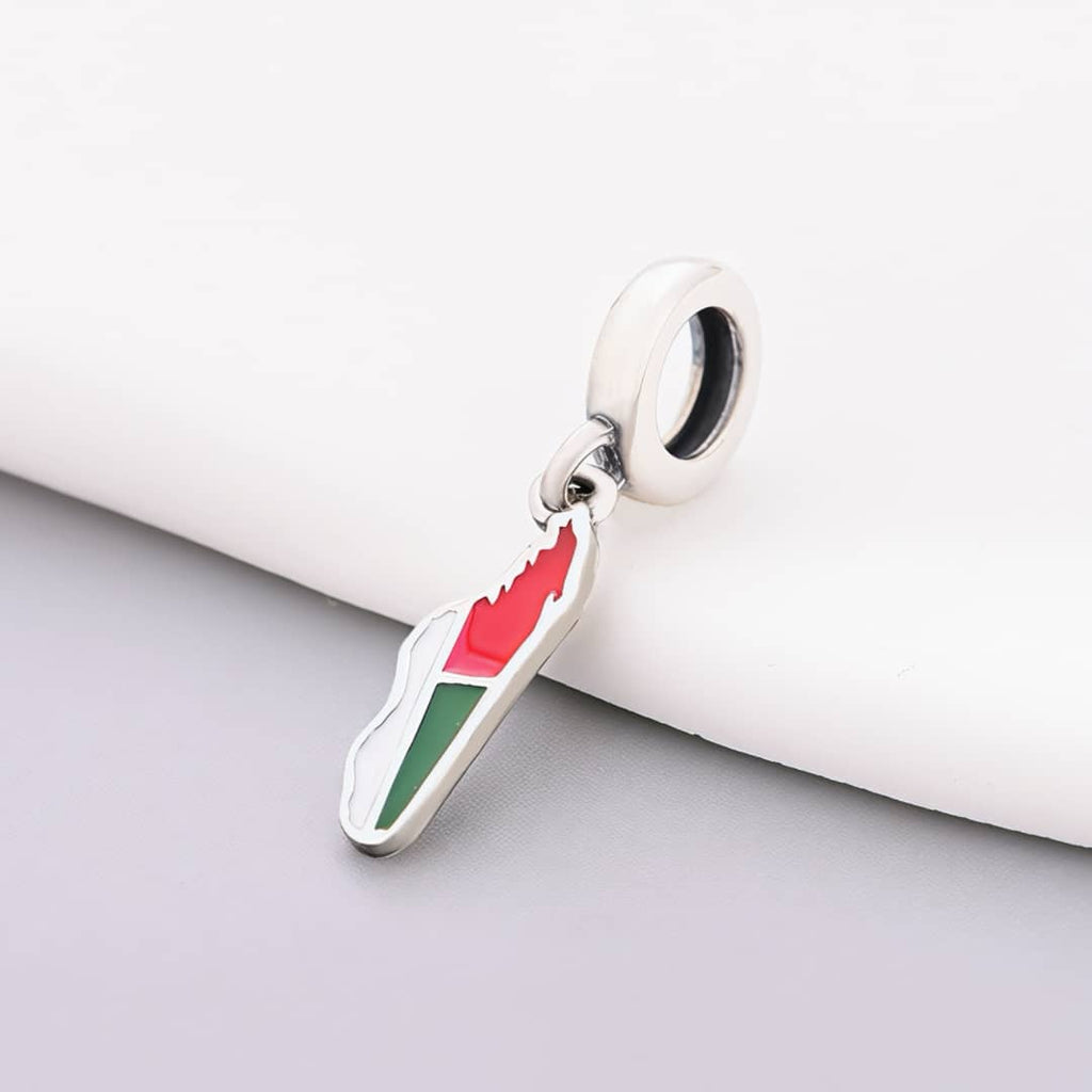 Madagascar Map Flag Dangle Charm