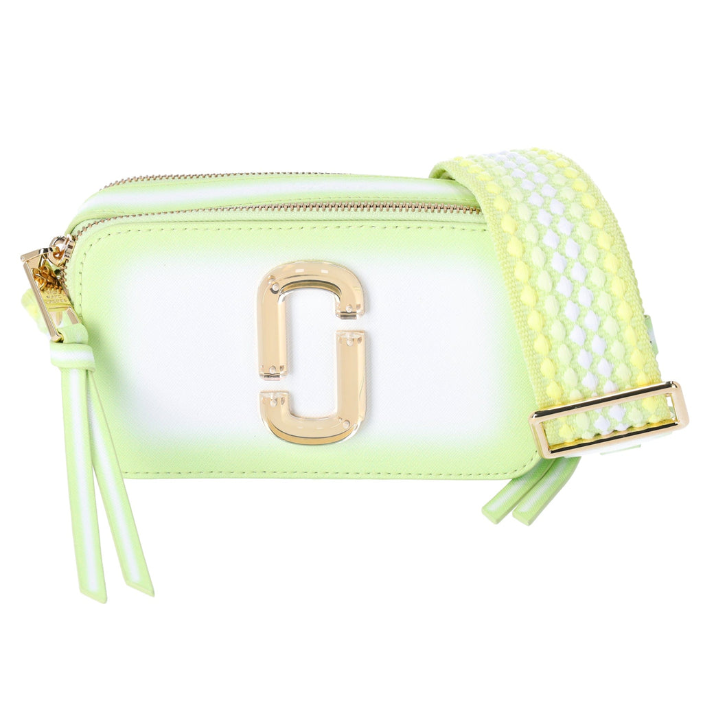 Marc Jacobs Snapshot Fluoro Edge Crossbody Neon Green Woven Strap