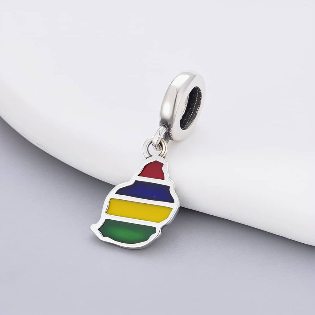 Mauritius Island Flag Dangle Charm