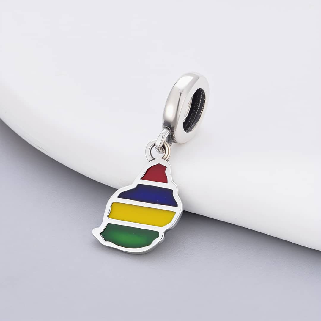 Mauritius Island Flag Dangle Charm