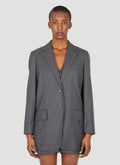 Max Mara Women Pinstriped Wool Blazer