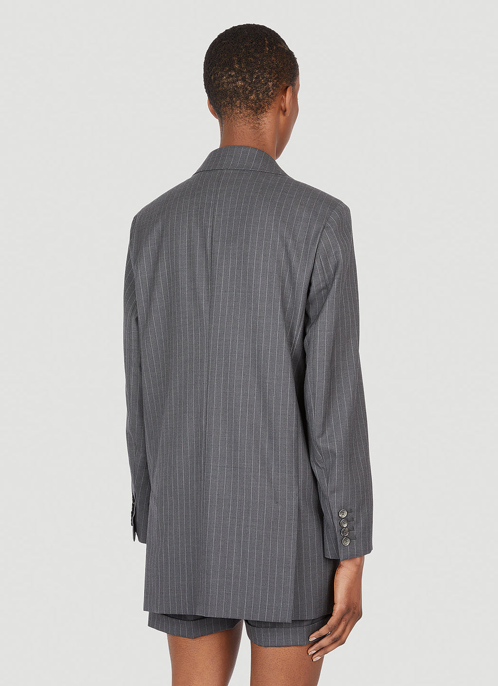 Max Mara Women Pinstriped Wool Blazer
