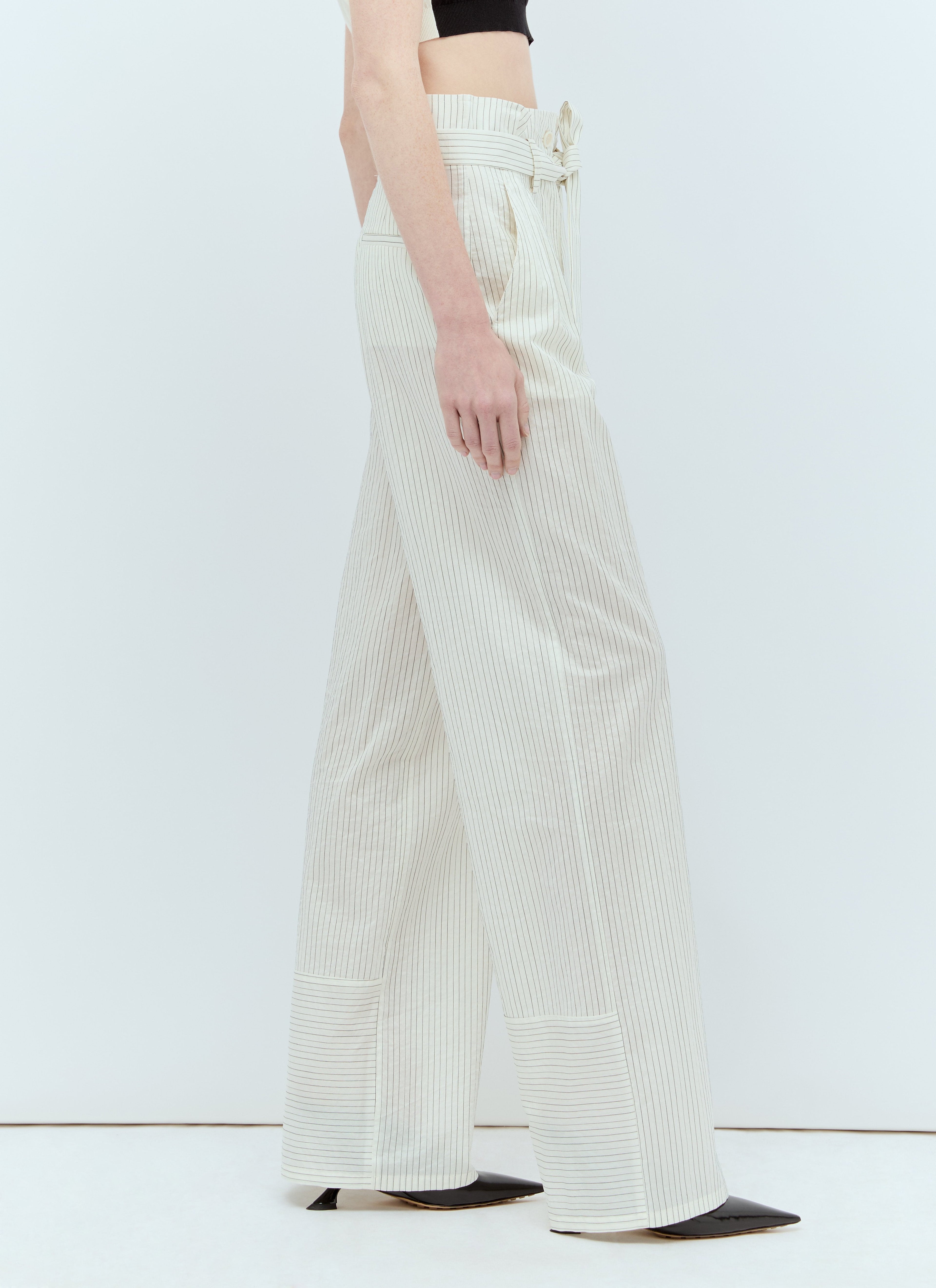 Max Mara Women Pinstriped Canvas Pants