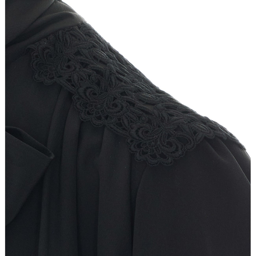 Chloe' Women Maxi Gathered Lavallière Blouse In Crêpe De Chine