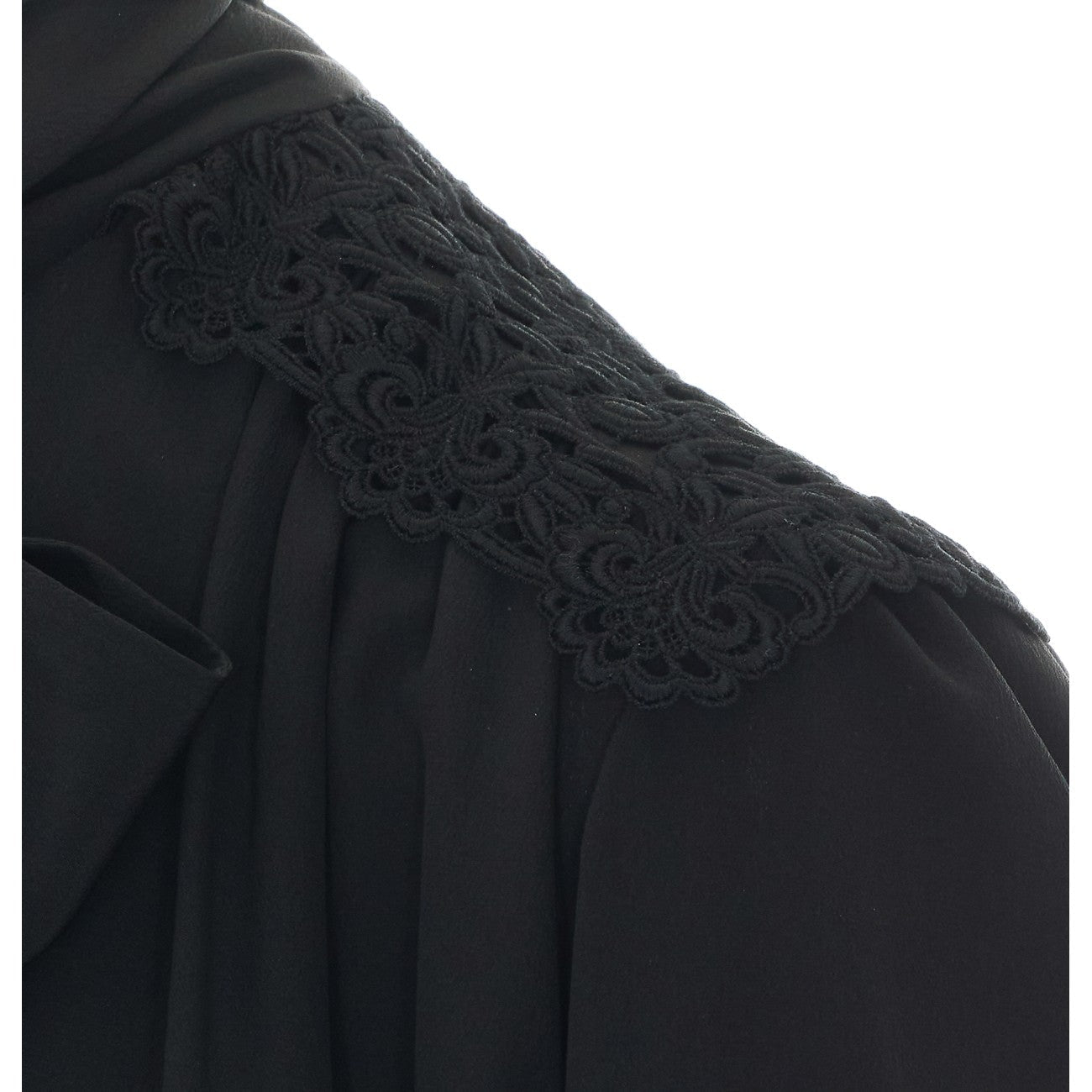 Chloe' Women Maxi Gathered Lavallière Blouse In Crêpe De Chine