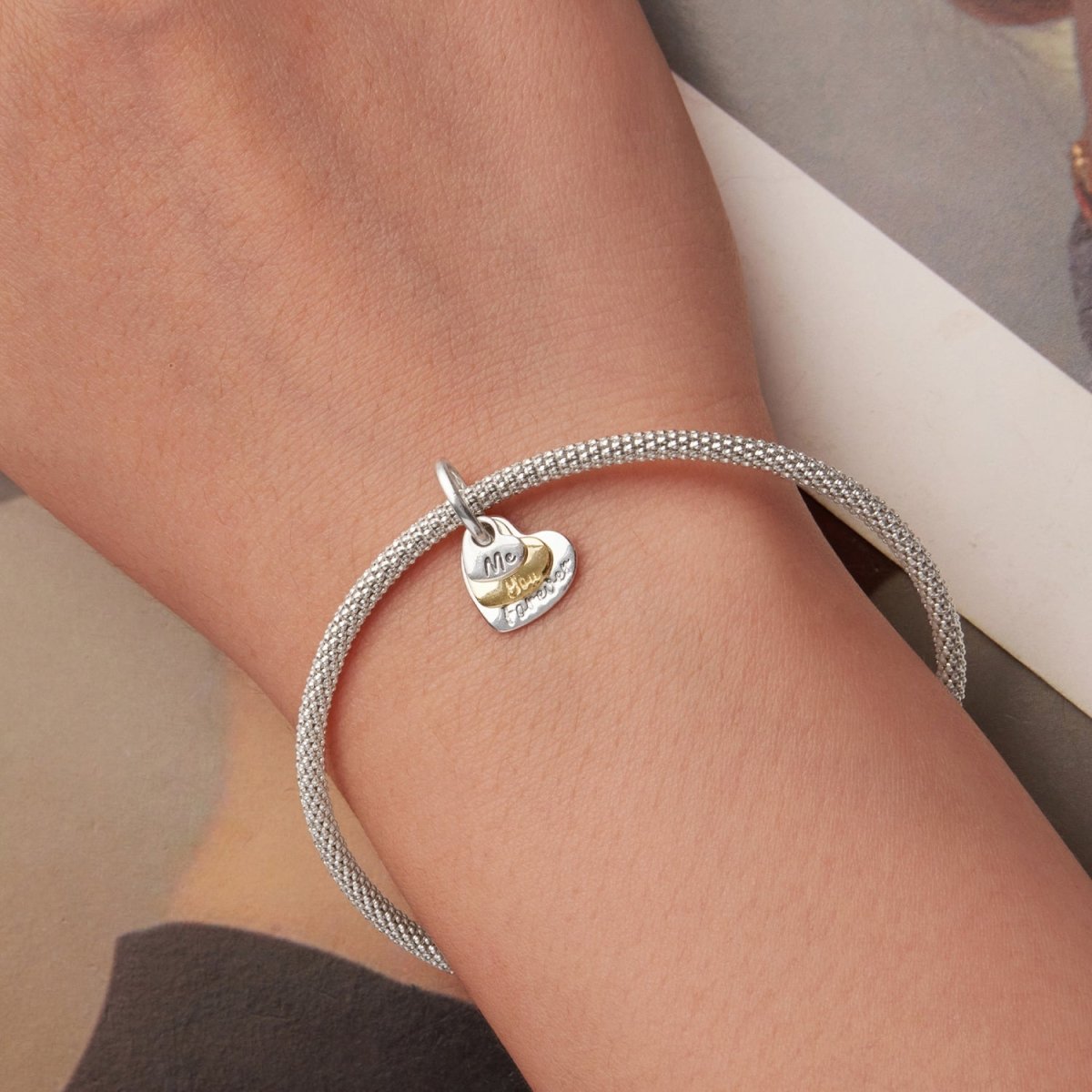 Me & You Forever Heart Dangle Charm
