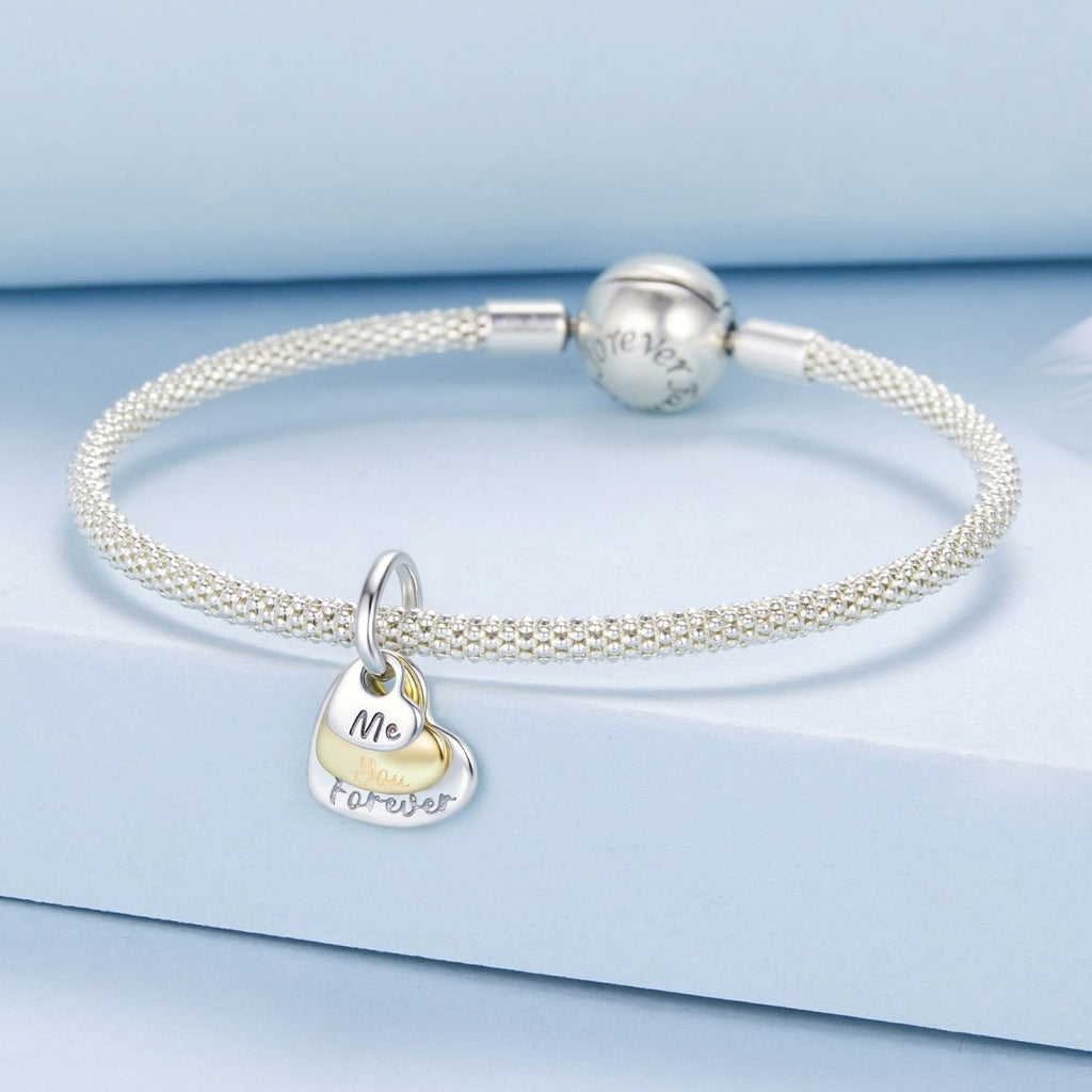 Me & You Forever Heart Dangle Charm