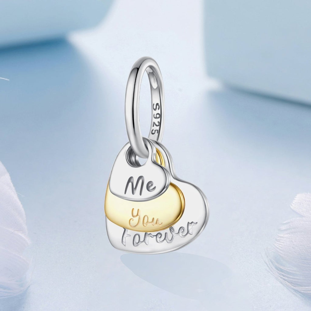 Me & You Forever Heart Dangle Charm