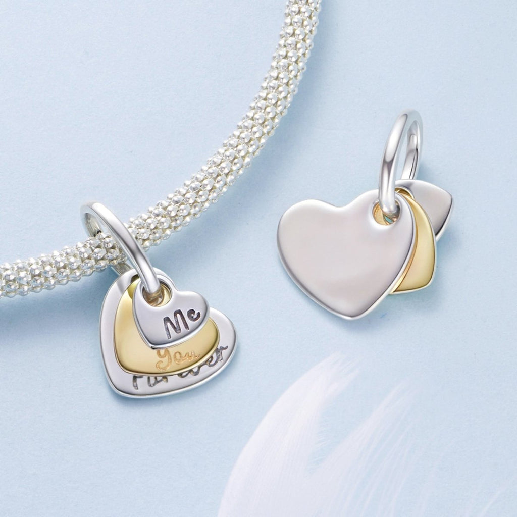 Me & You Forever Heart Dangle Charm